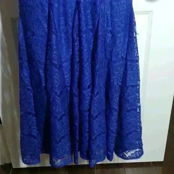 Royal Blue Lace Gown - Picture 11 of 15